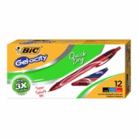 Gel-ocity® Quick Dry Retractable Gel Pens, Assorted Black, Blue and Red, Pack of 12