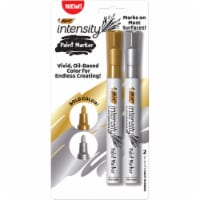 BIC® Intensity Medium Point Paint Markers - Gold / Silver Perspective: Main