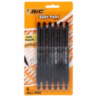 BIC® Soft Feel Retractable Ballpoint Pens - Black Perspective: Main