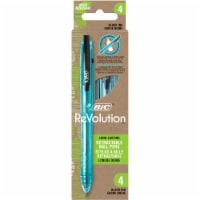 BIC® ReVolution™ Recycled Retractable Long Lasting Ballpoint Pens - Black Perspective: Main