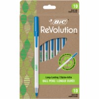 BIC® ReVolution™ Recycled Retractable Round Stic Ballpoint Pens - Blue Perspective: Main