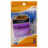 BIC® Cristal® Xtra Smooth 1.0mm Medium Point Pens - Blue Perspective: Main