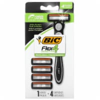 Bic Hybrid4 Flex Titanium Disposable Razors Men's Razor and Cartridge Refills