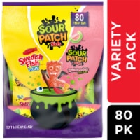 SOUR PATCH KIDS and SWEDISH FISH Mini Halloween Candy Variety Pack Perspective: Main
