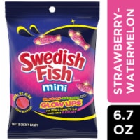 SWEDISH FISH Mini Glow Ups Strawberry Watermelon Soft & Chewy Candy Perspective: Main