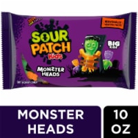 SOUR PATCH KIDS Big Kids Monster Heads Individually Wrapped Soft & Chewy Halloween Candy Perspective: Main