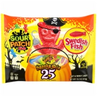 Sour Patch Kids & Swedish Fish Treat Size Soft & Chewy Candy Packages Variety Pack Perspective: Main