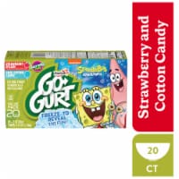 Go GURT Strawberry and Cotton Candy Kids Fat Free Yogurt Tubes