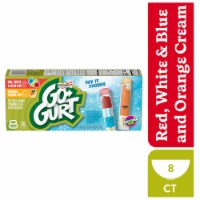 Go GURT Red White and Blue & Orange Cream Pop Fat Free Yogurt Variety Pack Kids Yogurt Tubes