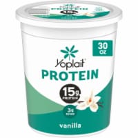 Yoplait Protein Vanilla Yogurt Cultured Dairy Snack Tub Perspective: Main