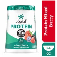 Yoplait Protein Mixed Berry Yogurt Cultured Dairy Snack Cup Perspective: Main