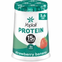 Yoplait Protein Strawberry Banana Yogurt Cultured Dairy Snack Cup Perspective: Main