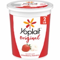Yoplait Original Strawberry Banana Low Fat Smooth Style Yogurt Tub