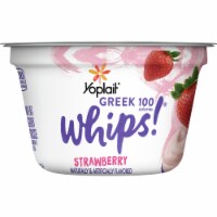 Yoplait Whips! Greek 100 Strawberry Low Fat Yogurt Mousse Perspective: Main