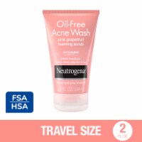 Neutrogena Oil-Free Pink Grapefruit Acne Wash Face Scrub, Gentle Foaming Travel Size Perspective: Main