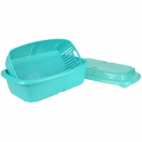 Hutzler 3-in-1 Fruit Saver Basket 2-Quart, Turquoise