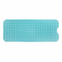 SlipX Solutions Extra Long Bath Mat - Aqua