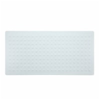 SlipX Solutions Extra-Long Rubber Safety Microban Bath Mat - White