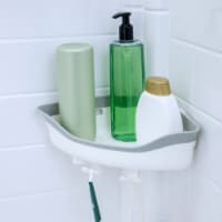 SlipX Solutions Suction Corner Basket - White Perspective: Main