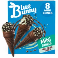 Blue Bunny Mini Swirls Mint Cookie Crunch Frozen Dessert Perspective: Main