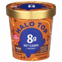 Halo Top Keto Chocolate Caramel Lava Cake Frozen Dessert Pint Perspective: Main