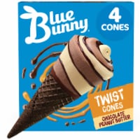 Blue Bunny® Twist Cones Chocolate Peanut Butter Frozen Dairy Dessert Cones