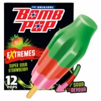 Bomb Pop Extremes Super Sour Strawberry Ice Pops Perspective: Main