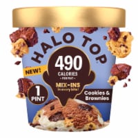 Halo Top Cookies & Brownies Light Ice Cream Perspective: Main