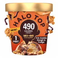 Halo Top P.B. Cookie Dough and Fudge Light Ice Cream Perspective: Main