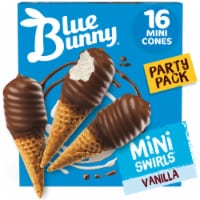 Blue Bunny Mini Swirls Vanilla Cones Perspective: Main