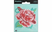 Simplicity Applique Iron On Cross Stitch Rose