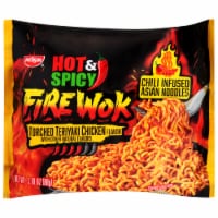 Nissin Fire Wok Hot & Spicy Torched Teriyaki Chicken Flavor Asian Noodles Perspective: Main