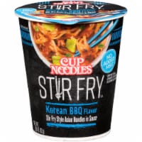 Nissin Cup Noodles Stir Fry Korean BBQ Flavor Asian Noodles in Sauce