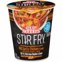 Cup Noodles Stir Fry Hot Garlic Chicken Stir Fry Style Asian Noodles in Sauce