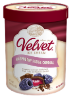 Velvet Raspberry Fudge Cordial Ice Cream Perspective: Main