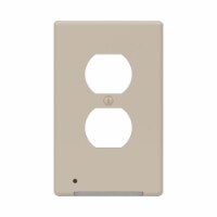 Westek LumiCover Almond 1 gang Plastic Duplex Nightlight Wall Plate 1 pk - Total Qty: 1