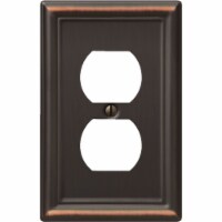 Amerelle Chelsea Duplex Receptacle Wall Plate - Aged Bronze