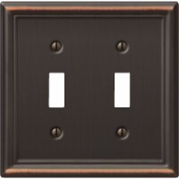Amerelle® Chelsea Double Toggle Wall Plate - Aged Bronze