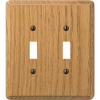 AmerTac Amerelle® 2-Switch Oakwood Light Switch Cover Wallplate