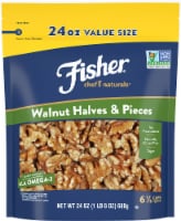 Fisher California Grown Unsalted Walnut Halves & Pieces Perspective: Main