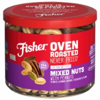 Fisher Oven Roasted Never Fried Mixed Nuts with Peanuts & Sea Salt
