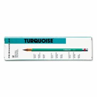 Turquoise Drawing Pencil, 2 mm, 4B, Black Lead, Turquoise Barrel, Dozen 2268