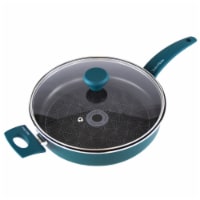Taste of Home 4 Quart Nonstick Aluminum Saute Pan with Lid and Helper Handle