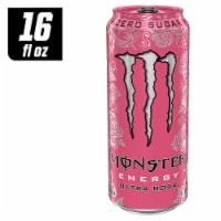 Monster® Zero Sugar Ultra Rosa Energy Drink Can Perspective: Main