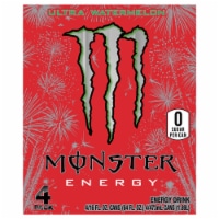 Monster® Ultra Watermelon Energy Drink Multipack Cans Perspective: Main