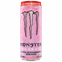 Monster® Zero Sugar Ultra Strawberry Dreams Energy Drink Can Perspective: Main