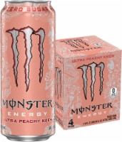 Monster® Zero Sugar Ultra Peachy Keen Energy Drink Multipack Cans Perspective: Main