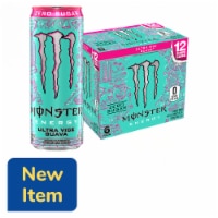 Monster® Zero Sugar Ultra Vice Guava Energy Drink Multipack Cans Perspective: Main