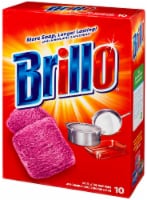 Brillo Soap Pads, Steel Wool, Lemon - 10 soap pads