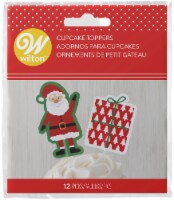 Cupcake Treat Picks 12/Pkg-Santa Clause